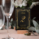 Search for art wedding table cards Black and gold