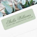 Search for white script return address labels Classy