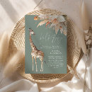 Search for modern safari baby shower invitations Giraffe