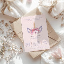 Search for unicorn digital birthday invitations Pink