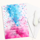 Search for confetti gender reveal invitations Pink