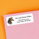 Search for horse head return address labels Brown