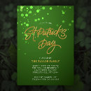 Search for irish seasonal invitations Green and gold
