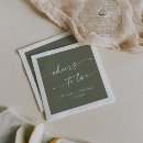 Search for dark olive green napkins Bride