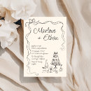 Search for line drawing invitations Casual handwritten font