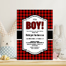 Search for red and black plaid baby shower invitations Buffalo check