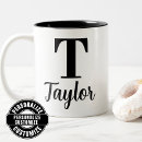 Search for first letter of your name mugs For her