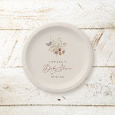 Search for floral baby shower plates Script calligraphy