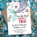 Search for pink and blue mermaid invitations Girl