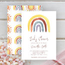 Search for rainbow baby invitations Boho bohemian