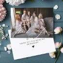Search for modern bridesmaid thank you cards Script