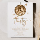 Search for gold glitter 30th birthday invitations Modern elegant