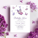 Search for purple butterfly invitations Minimalist