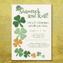 Search for shamrock invitations Green and gold