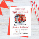 Search for sound the alarm birthday invitations Red