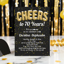 Search for cheers to 70 years birthday invitations Party