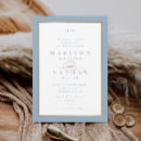 Search for dusty blue and gold invitations Script