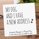 Search for dog moving announcement cards New address