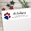 Search for red cat return address labels Modern