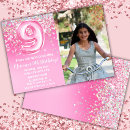Search for pink glitter birthday invitations Modern
