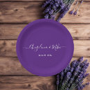 Search for minimalist wedding plates Elegant script