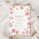 Search for pink gold floral baby shower invitations Baby in bloom