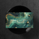 Search for emerald green business cards Interior designer