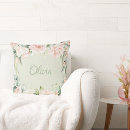 Search for sage green pink cushions Girly
