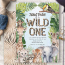 Search for leaf birthday invitations Wild one