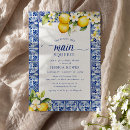 Search for lemon bridal shower invitations Blue