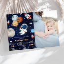 Search for boy astronaut invitations Modern space party