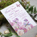 Search for purple butterfly bridal shower invitations Modern