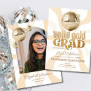 Search for disco graduation invitations announcements Gold