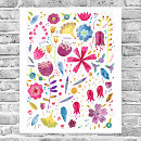 Search for purple flower pattern art Modern