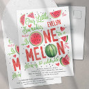Search for one in a melon 1st birthday invitations Summer