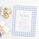 Search for blue plaid invitations Vintage