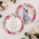 Search for gold circle frame invitations Botanical