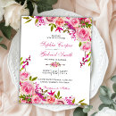 Search for floral fuchsia pink wedding invitations Vibrant