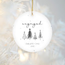 Search for engaged christmas tree decorations Black and white
