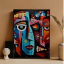 Search for abstract face painting posters People