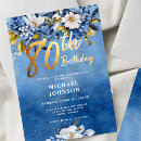 Search for rose gold 80th birthday invitations Navy blue