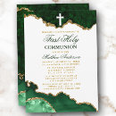 Search for green marble invitations Emerald green and gold