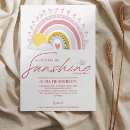 Search for sunshine pink invitations Boho rainbow