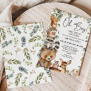 Search for woodland baby boy shower invitations Foliage