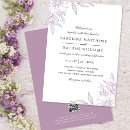 Search for lavender floral wedding invitations Elegant