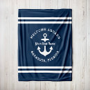 Search for nautical blankets Welcome aboard