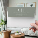 Search for sage green envelopes Monogram initials