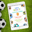 Search for soccer game birthday invitations Lets kick it