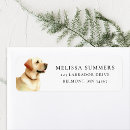 Search for yellow lab return address labels Dog