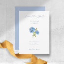 Search for hydrangea wedding save the dates Blue and white